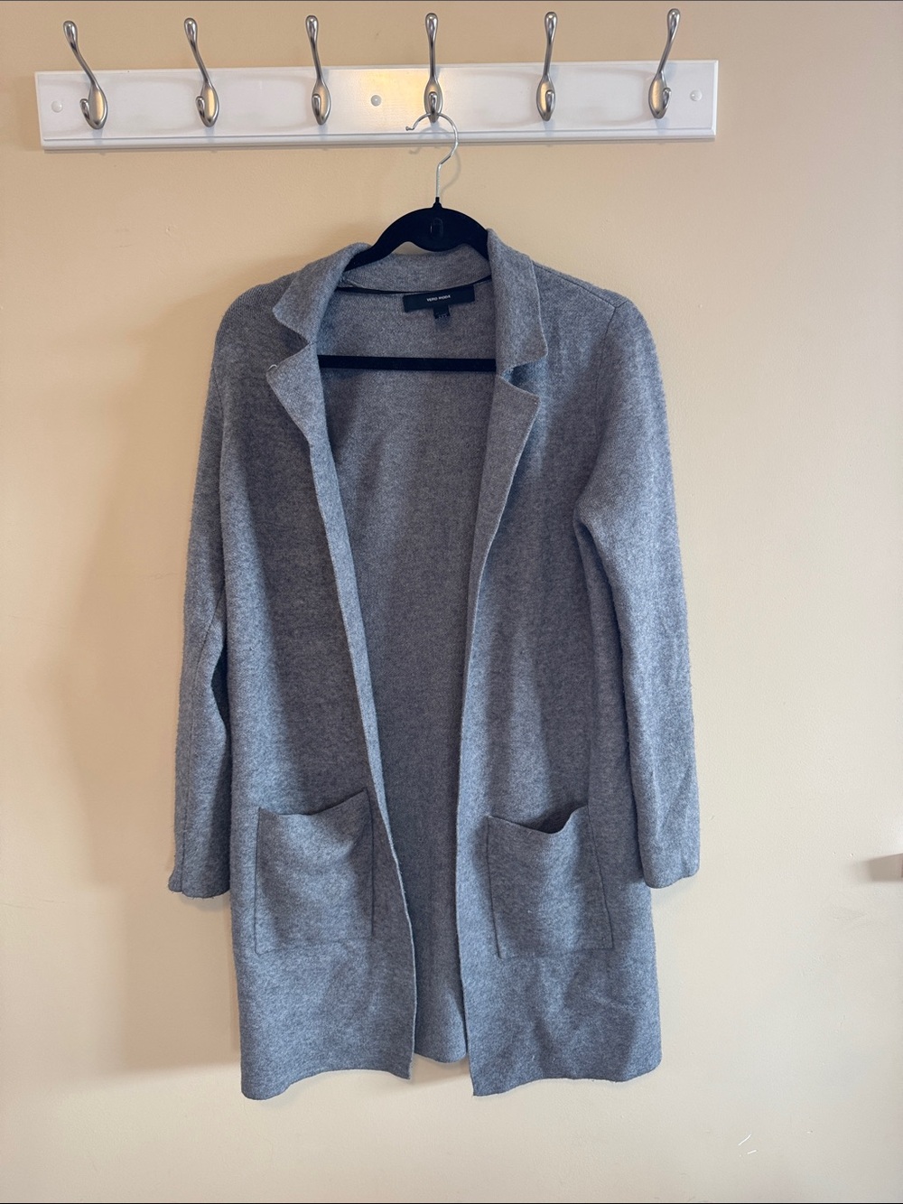 Vero Moda Collared Open-Front Longline Cardigan